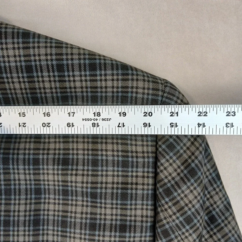Haggar‎ XL Mens Blazer Jacket Brown Plaid 46R Modern